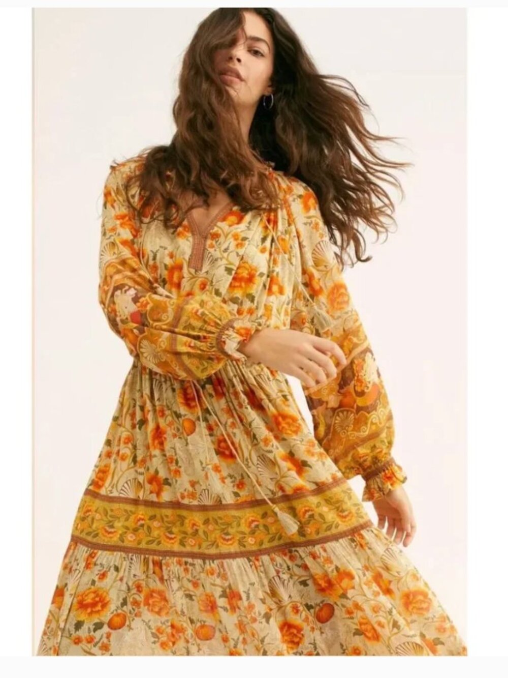 Spell and the Gypsy Collective Seashell Maxi Dress Luxe Flowy Boho Size Small